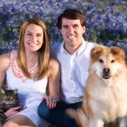 Steve Bomar Photography - Portrait of family in the Texas Blue Bonnets.
