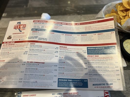 Menu photo 7 Valencia’s Tex-Mex Garage Houston, TX