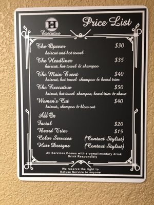 Menu photo 2 H Lounge Vallejo, CA