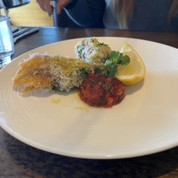 Rocpool - Fried zucchini blossoms - Scottish Near Me - Inverness, HLD Rocpool - Fried zucchini blossoms - Scottish Near Me - Inverness, HLD