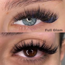 We provide a variety of lash styles. The Full Glam option is our most voluminous eyelash style.