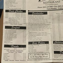 Town House Drive-In Restaurant - Menu 2022