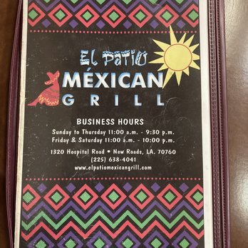 El Patio Restaurant - Menu - Mexican Near Me - New Roads, Louisiana El Patio Restaurant - Menu - Mexican Near Me - New Roads, Louisiana