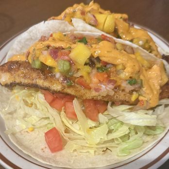 Wiechec's Lounge - Grouper tacos - big, tender fish, well-seasoned, fresh vegg and slightly spicy sauce - YUM! - New American Near Me - Buffalo, New York