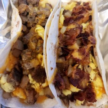 Pretty Burrito - A bacon and sausage taco - Tacos Near Me - Flower Mound, Texas