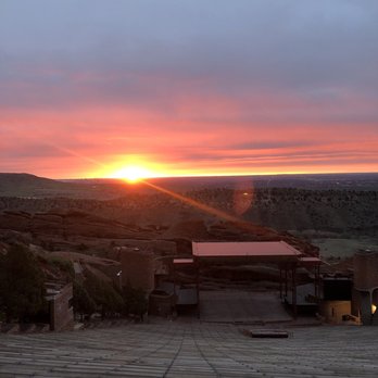 Red Rocks Amphitheatre - Sunrise from the top row - Music Venues Near Me - Morrison, Colorado