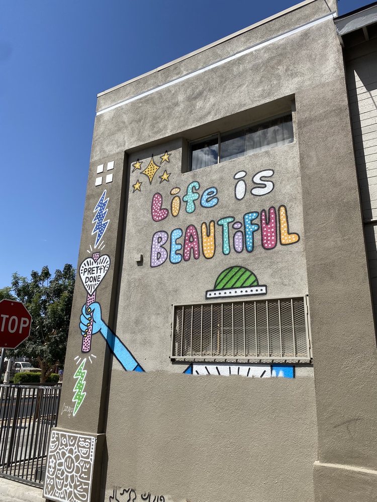 LIFE IS BEAUTIFUL MURAL E Fremont St & S 7th St, Las Vegas, Nevada