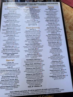 Menu photo 6 Carmel's Bistro Giovanni Carmel, CA