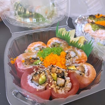 Sushi Monster - Rainbow Roll - Sushi Bars Near Me - Belmont, California Sushi Monster - Rainbow Roll - Sushi Bars Near Me - Belmont, California