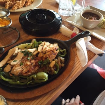 Chili's - Chicken fajitas with side of rice and beans - American Near Me - Wilmington, North Carolina