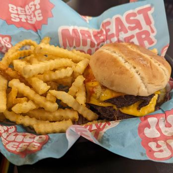 MrBeast Burger - "Beast Style" Burger combo - Burgers Near Me - East Rutherford, New Jersey MrBeast Burger - "Beast Style" Burger combo - Burgers Near Me - East Rutherford, New Jersey