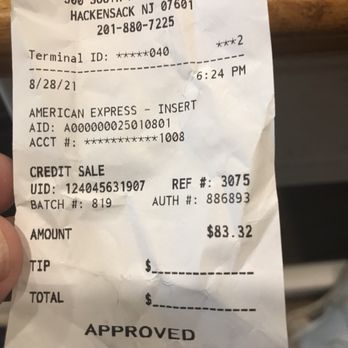 Mei Hibachi Steak House - Receipt showing there's no tip being charged that you get. They know what they're doing, they've scammed customers before. - Japanese Near Me - Hackensack, New Jersey Mei Hibachi Steak House - Receipt showing there's no tip being charged that you get. They know what they're doing, they've scammed customers before. - Japanese Near Me - Hackensack, New Jersey