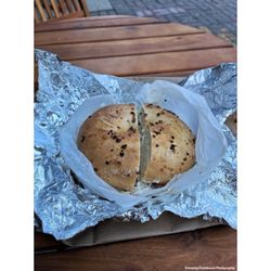 Knot Just Bagels - Onion bagel! | #intenselypassionatephotography
