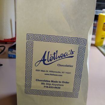 Alethea's Chocolates - Told the hubbs of our Alethea's fondness yesterday, and he picked us up another sampling today! :-D - Desserts Near Me - Williamsville, New York Alethea's Chocolates - Told the hubbs of our Alethea's fondness yesterday, and he picked us up another sampling today! :-D - Desserts Near Me - Williamsville, New York