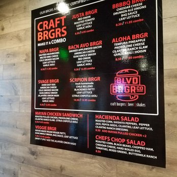 Blvd Brgr - Main order board. - Burgers Near Me - Camarillo, California