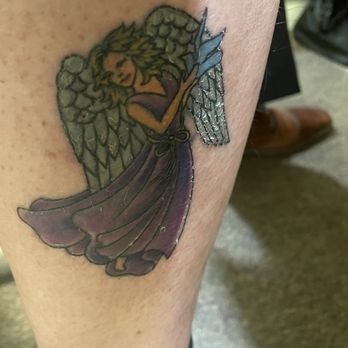 Evil Eye Tattoo - Nikki created a better Angel than the original. - Tattoo Near Me - Tucson, Arizona Evil Eye Tattoo - Nikki created a better Angel than the original. - Tattoo Near Me - Tucson, Arizona