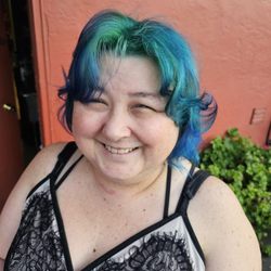 Voodoo's Hair Salon - That hair! It's a little windy but look at the color!