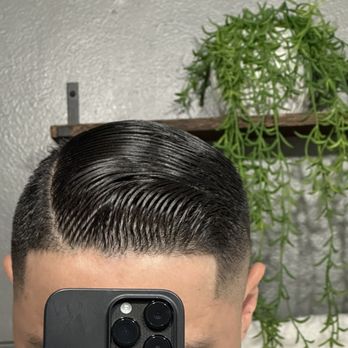 The Checkmate Barbershop - Medium-high combo over fade - Barbers Near Me - Montebello, California