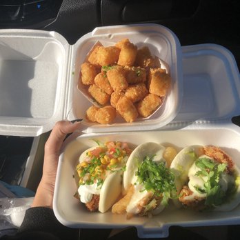 King Bao - (From left to right) Truffle Tots | Mr. Potato Head Bao | WTF - What the Fish Bao | Firecracker Shrimp Bao - Asian Fusion Near Me - Orlando, Florida King Bao - (From left to right) Truffle Tots | Mr. Potato Head Bao | WTF - What the Fish Bao | Firecracker Shrimp Bao - Asian Fusion Near Me - Orlando, Florida