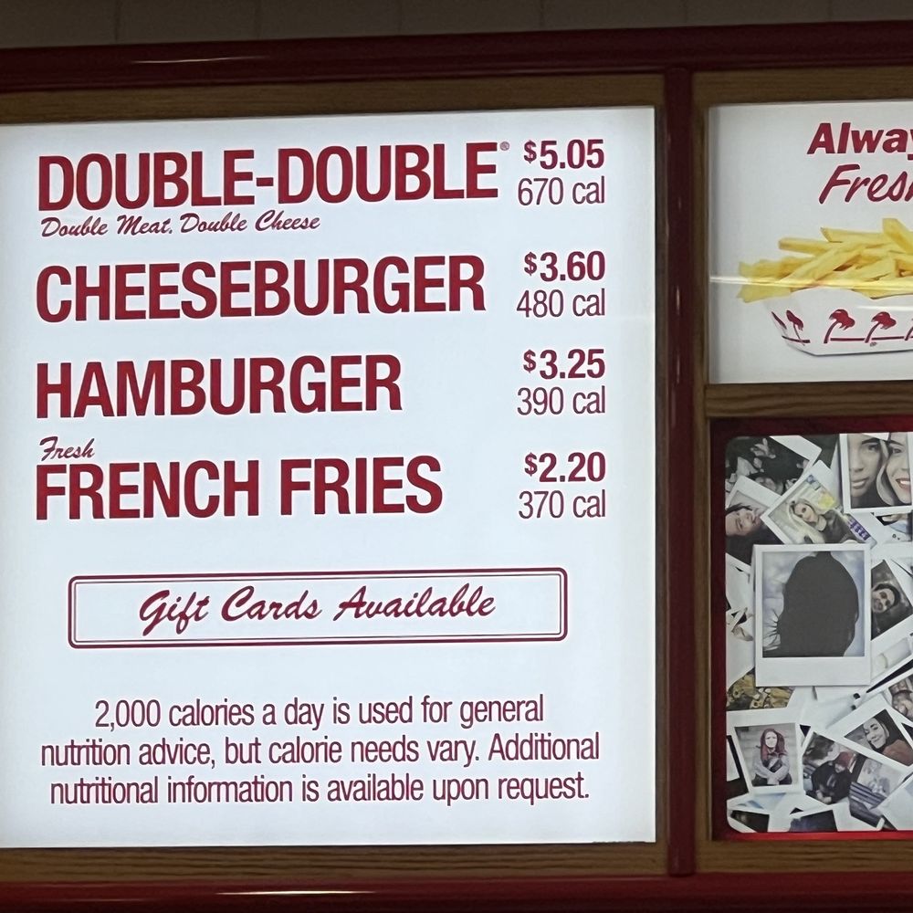 In-N-Out Burger - Menu as of 1/1/23 - Burgers Near Me - Avondale, Arizona In-N-Out Burger - Menu as of 1/1/23 - Burgers Near Me - Avondale, Arizona