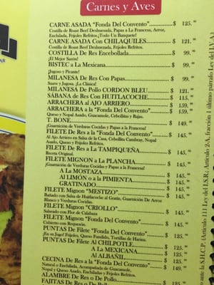 Menu photo 3 Fonda del Convento Tlaxcala, TLA