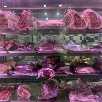 Naše maso - The wall of delicious meat you find in the window - Butcher Near Me - Prague, Puerto Rico