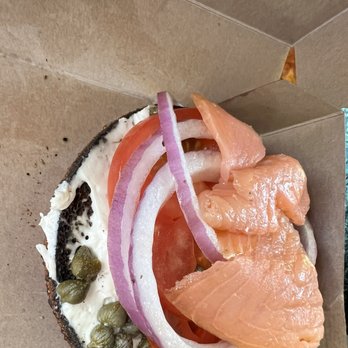 Einstein Bros. Bagels - A burnt nova lox bagel - Bagels Near Me - Reno, Nevada