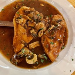 Chicken Marsala Over Ziti