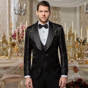 Elegance Factory - Men's black floral tuxedo - Men's Clothing Near Me - Hayward, California Elegance Factory - Men's black floral tuxedo - Men's Clothing Near Me - Hayward, California