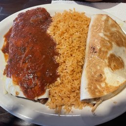 Quesadilla and Burrito with rice Quesadilla and Burrito with rice