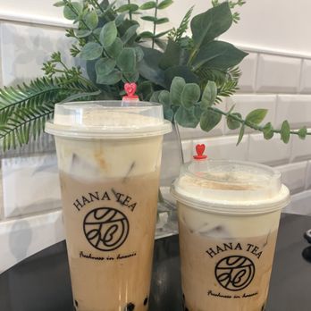 Hana Tea - Brown sugar milk tea (75% sweet) with brown sugar boba & brûlée cheese foam - Bubble Tea Near Me - Honolulu, Hawaii