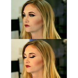 Canyon Falls Spa & Salon - Makeup full face Glam with highlight/contour and false lashes By Mariah-rae Case 702-863-5831