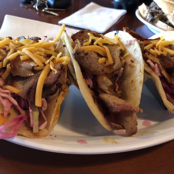 Sak's Deli - Pork belly tacos with pimento cheese between the tortillas  I don't even like pimento cheese but it was awesome! - Delis Near Me - Clayton, North Carolina