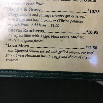 Patty's Eggnest - Loco Moco on the menu says "chopped sirloin" but it actually is a regular beef hamburger patty. Misleading. - Breakfast & Brunch Near Me - Bothell, Washington Patty's Eggnest - Loco Moco on the menu says "chopped sirloin" but it actually is a regular beef hamburger patty. Misleading. - Breakfast & Brunch Near Me - Bothell, Washington