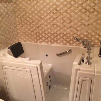 SW Florida Builders Group - Luxury walk in tub install with unique sheet tile. - Handyman Near Me - Clearwater, Florida SW Florida Builders Group - Luxury walk in tub install with unique sheet tile. - Handyman Near Me - Clearwater, Florida