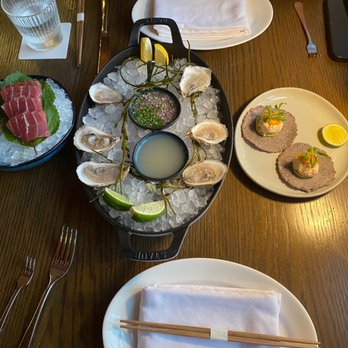 Klaw Miami - Our appetizers were so tasty  We ordered the oysters, king crab tacos and bluefin tuna sashimi - Steakhouses Near Me - Miami, Florida