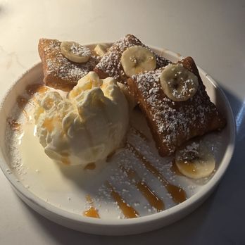 1906 Brasserie - Banana foster Beignets with vanilla ice cream - Breakfast & Brunch Near Me - Albany, Georgia