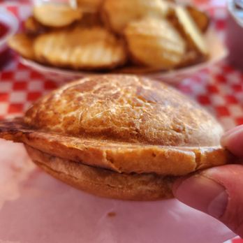 The Mouth - The celebrated Pocket Burger, served on the Dutch crunch bun. - Burgers Near Me - Burbank, California The Mouth - The celebrated Pocket Burger, served on the Dutch crunch bun. - Burgers Near Me - Burbank, California