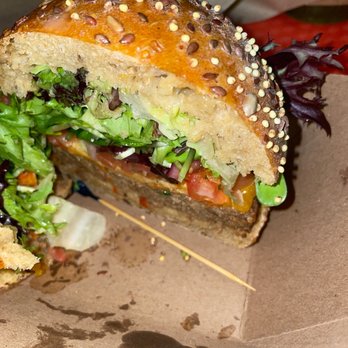 Tiger Lily Café - Delicious!!! Veggie burger! - Cafes Near Me - Port Jefferson, New York