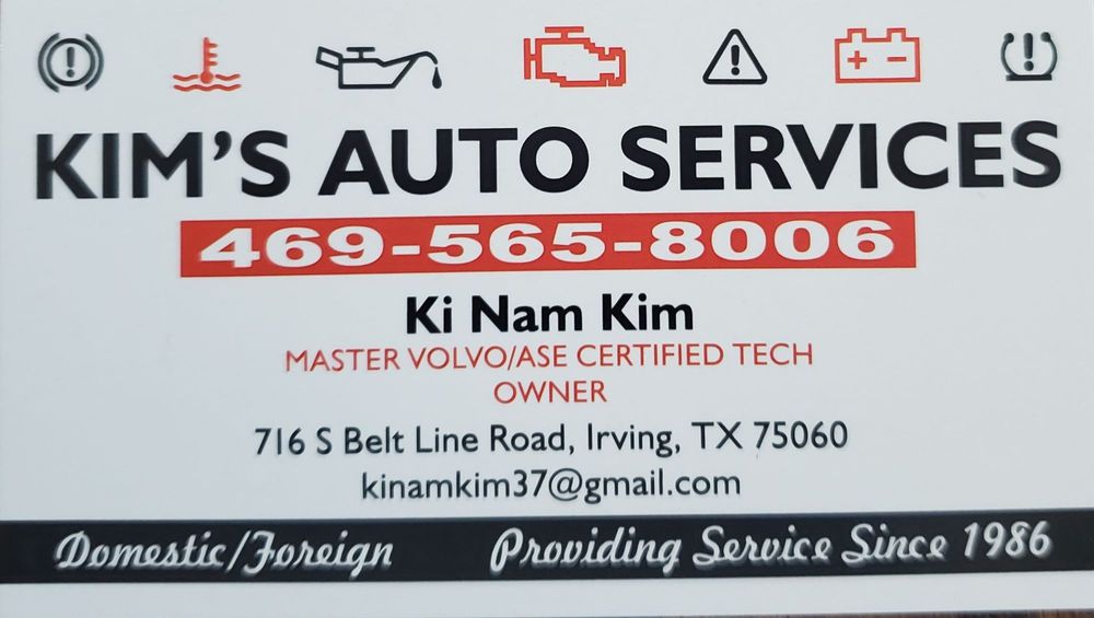 KIM’S AUTO SERVICES Updated October 2024 716 S Belt Line Rd, Irving