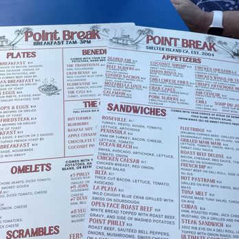 Point Break - Menus - American Near Me - San Diego, California