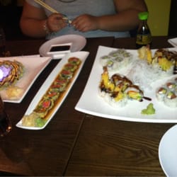 Ko Sushi - Chicago Fire Roll, godzilla roll, shrimp tempura roll, philly roll, and cali roll