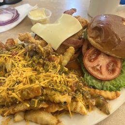 Their green chilly on top of French fries