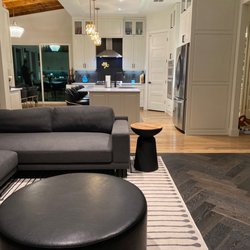 The Clutter Pixie - Got us set up in our living room! This is Just the first layer!!! Notice the black tile in the kitchen- ALL BY THE PIXIES