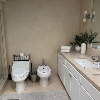 Pristine Restoration - Upstairs bathroom, where the water damage happen - Damage Restoration Near Me - Los Angeles, California