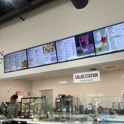 The menus and counter at Green & Tonic