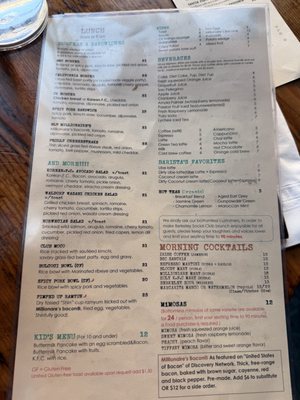 Menu photo 1 Berkeley Social Club Berkeley, CA