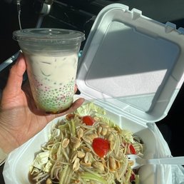 papaya salad and dessssert papaya salad and dessssert