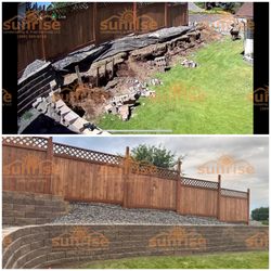 Sunrise Landscaping & Tree Services - Demolition & Rebuild New Retaining Wall
