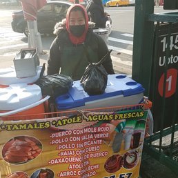 Yolanda's Tamales outside the 145th st 1 train station. Yolanda's Tamales outside the 145th st 1 train station.
